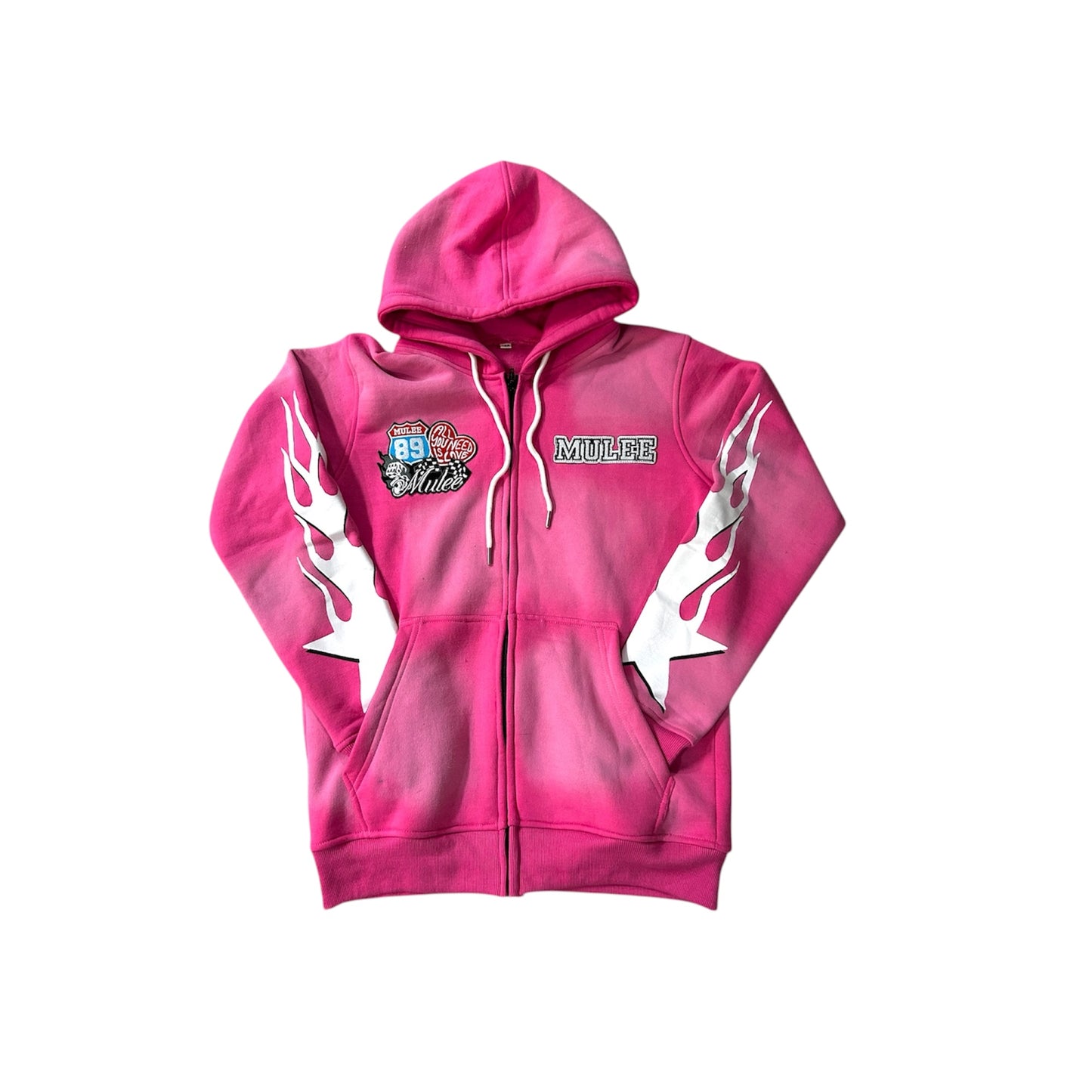 Pink Sunfaded Mulee Sweatsuit Set